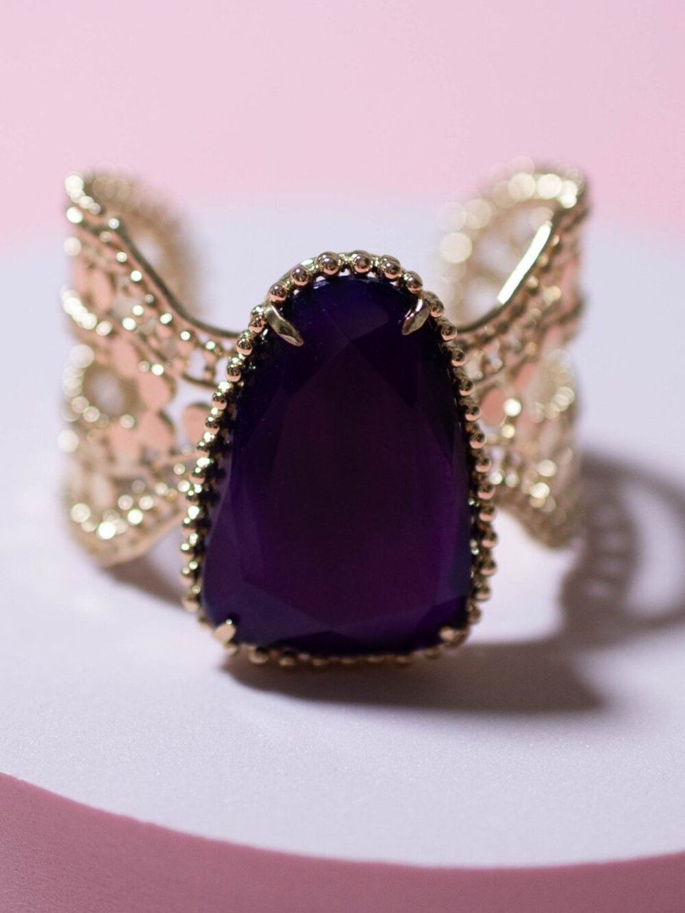 Kendra Scott Gold Purple Cuff